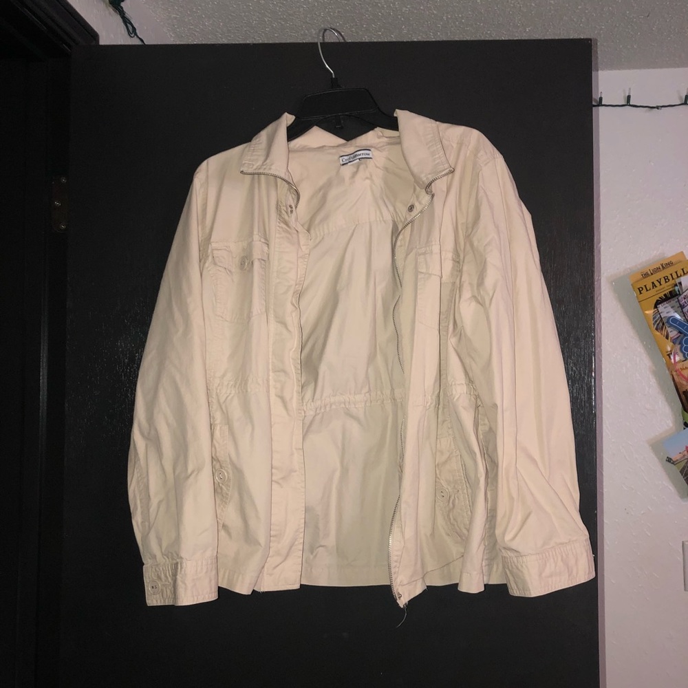 Crofts and Barrow cream cargo jacket